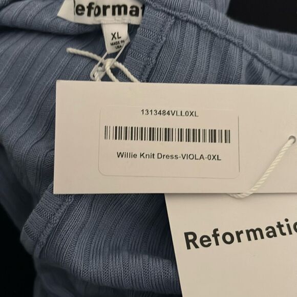 Reformation Willie Knit Dress Color Viola XL NWT $148 - Picture 6 of 6